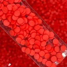 FAKE 5MM Red Round Circle Disc Polymer Clay Sprinkle NOT EDIBLE D17-01