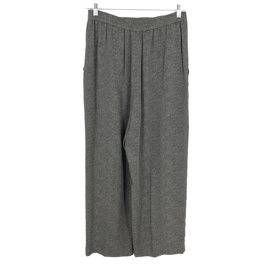 Pantalones de vestir vintage Doncaster para mujer 14 negros plisados bolsillos botones laterales EE. UU. Foto 2 de 4