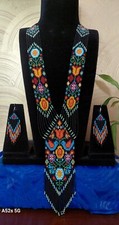 Handmade Necklace Seed Bead Boho American Style Nativ Beaded Multi Strand