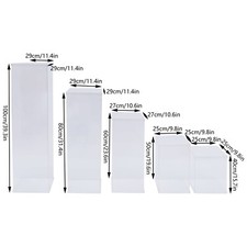 Modern 5x Transparent Acrylic Clear Flower Stand Box Display Rack Wedding Decor