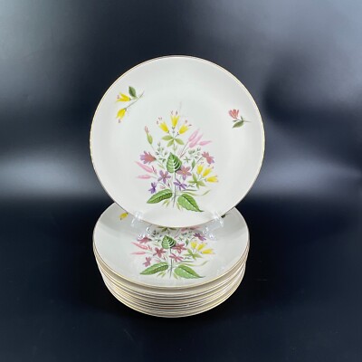Vtg Lot 10 Pickard China April Syncron 8'' Salad Plates #1103