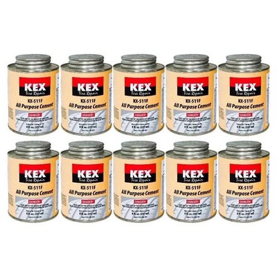 Cold Vulcanizing Rubber Tire Repair Cement Glue Adhesive 8 oz Bikes/Autos- 10 PK