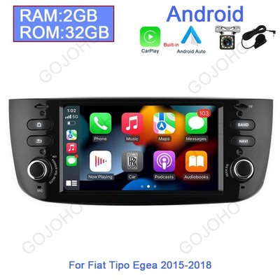 For 2012-2015 Fiat Linea Punto Radio Apple CarPlay Android 13 Car Stereo GPS BT