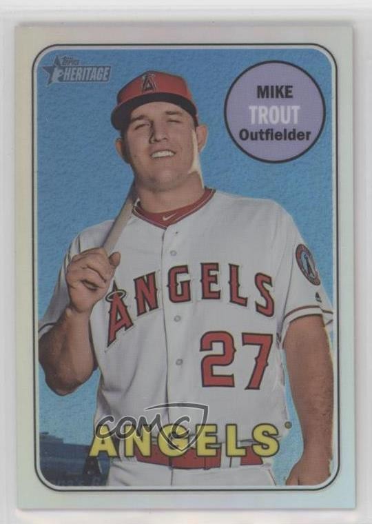 2018 Topps Heritage Chrome Refractor /569 Mike Trout #THC-275