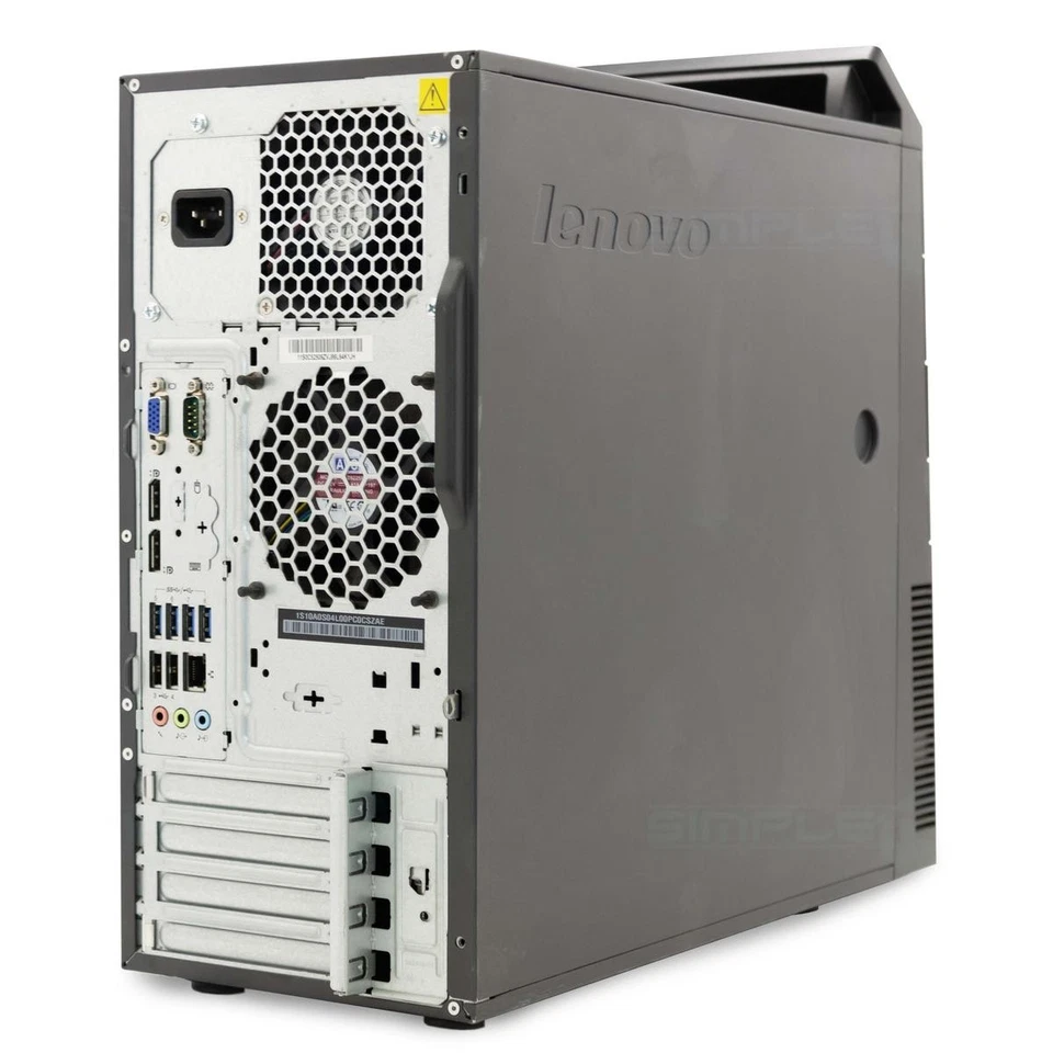 LENOVO M93P i3 WINDOWS 10 PRO 4GB 120GB COMPUTER FISSO DESKTOP PC TOWER RS232 - Imagen 3 de 4