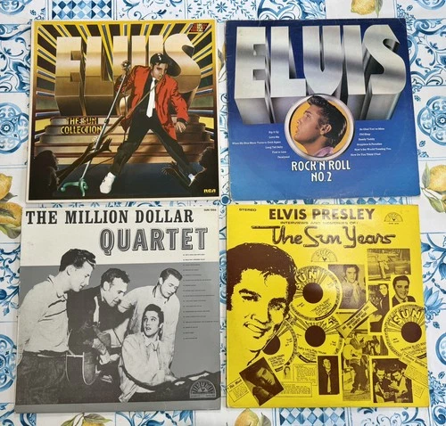 ELVIS PRESLEY Job Lot Vinyl Bundle of FOUR LP Albums SUN Records Era In EX COND.