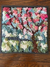 Deanne Fitzpatrick original hook rug framed 9x9