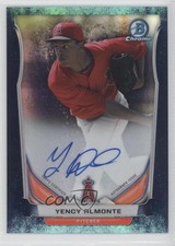 2014 Bowman Chrome Prospect Bubbles Refractor 69/99 Yency Almonte Auto 1b8