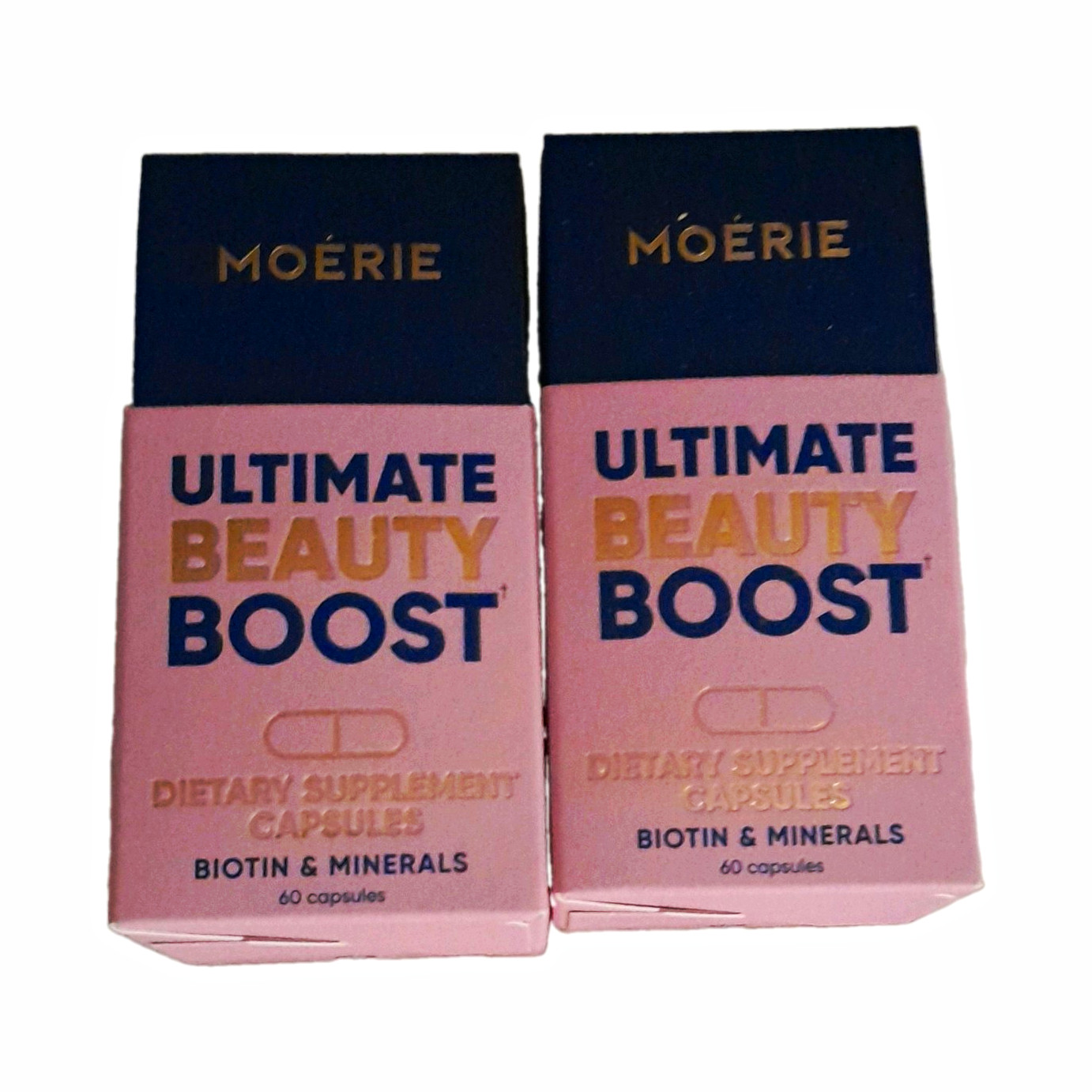 MOERIE Ultimate Beauty Boost Biotin & Minerals Capsules 60 Count (2 Boxes)