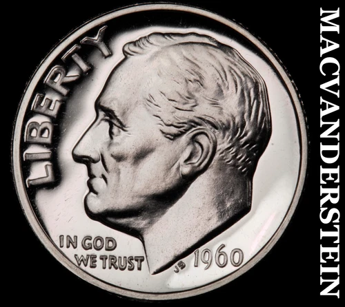 1960 Roosevelt Dime- Silver- Choice Gem Proof Luster No Reserve #J2883
