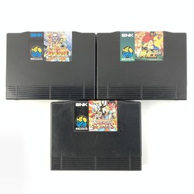 SNK NEOGEO ROM Lot of 3 Fatal Fury Special / Super Sidekicks etc. Tested 5088 UT
