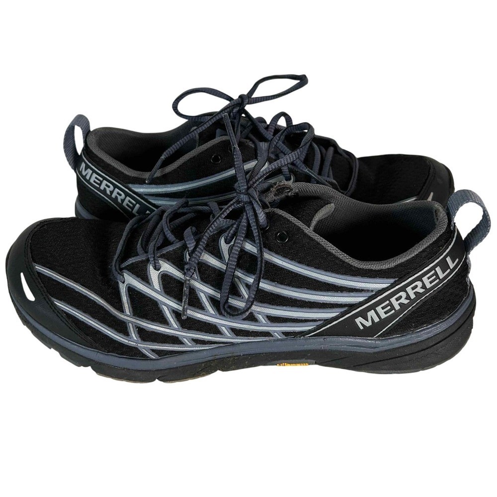 Scarpe da trail running Merrell Bare Access Flex in maglia leggere nere da donna taglia 9