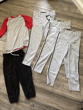 Boys Baseball: 3 Pairs Pants Size X-Small Nike Dri-fit, Nike Shirt S, Adidas XS