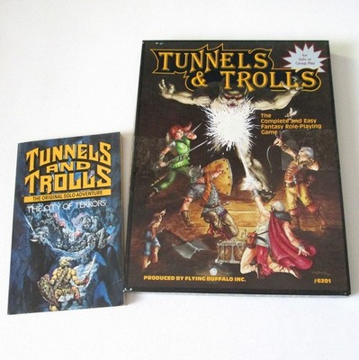 Tunnels & Trolls RPG Game Set 6201 Ken St Andre 1979 Bonus City Of Terrors Book