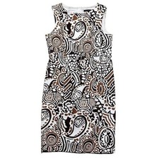 David Meister Women's Size 8 Brown Sleeveless Sheath Dress Party/Cocktail