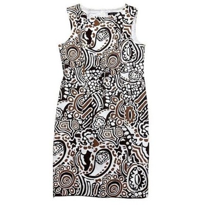 David Meister Women's Size 8 Brown Sleeveless Sheath Dress Party/Cocktail