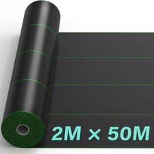 50m Heavy Duty Weed Control Fabric for Landscaping Gravel Grass Lawns UK