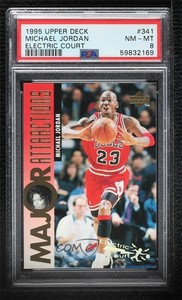 1995 Upper Deck Electric Court Michael Jordan Queen Latifah PSA 8 Rookie RC HOF