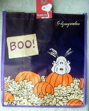 Peanuts Snoopy Boo Halloween Trick-or-Treat Tote Shopping Bag New 15/6576 