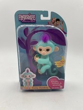 New Fingerlings Baby Monkey Light Teal With Purple Hair Zoe Interactive Friend