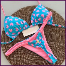 New Women's Bikini Split Print Swimwear Fashion G-string Beach Holiday