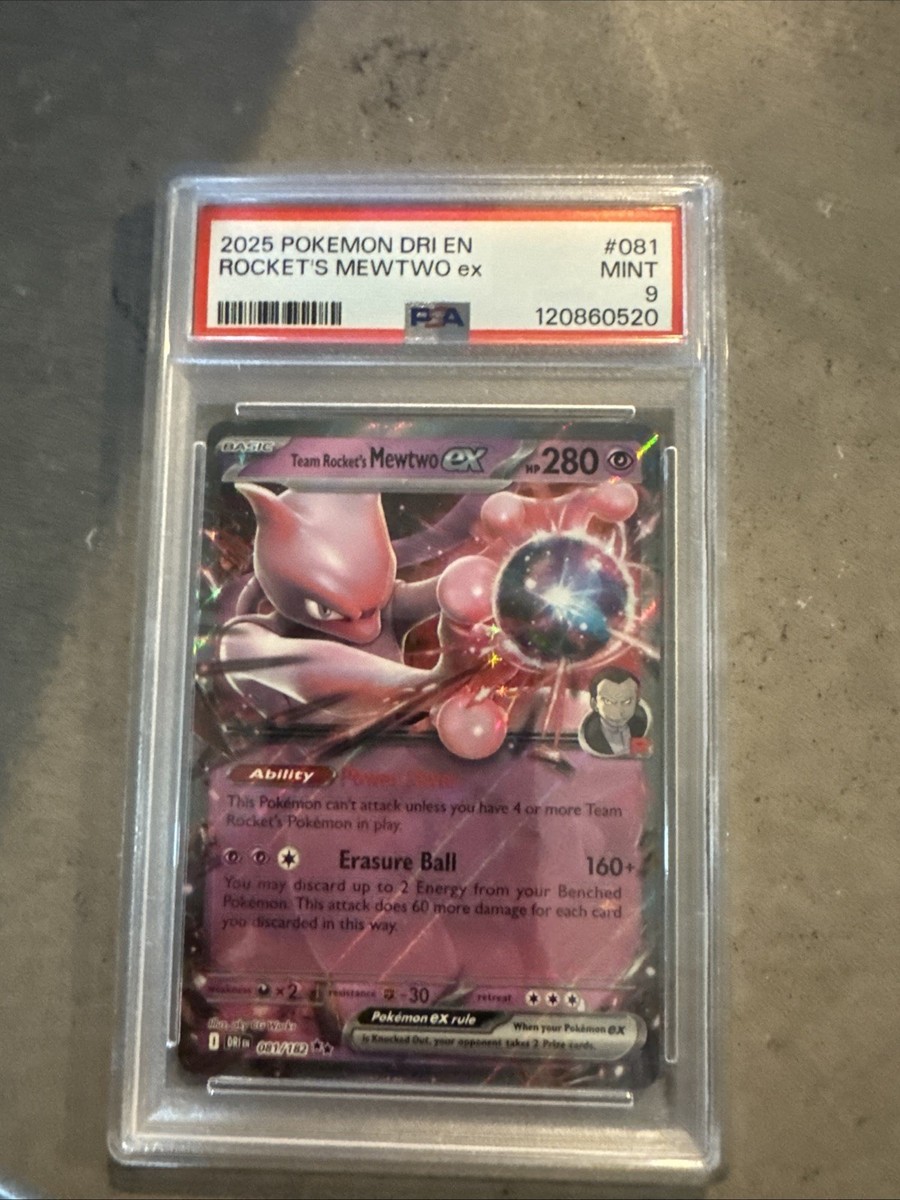 一緒にお出かけ 英梨々 SP PSA10 Team Rocket's Mewtwo ex 081/182 Sv10: Destined Rivals Holo