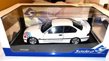 BMW 1:18 Solido E36 M3 Coupé 1995 Lightweight Alpinweiss Diecast Model Car White