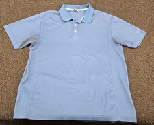 Nike Golf Dri-Fit Polo Shirt XL Blue  Swoosh Active Wear Casual Short Sleeve