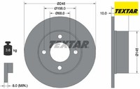 2X Bremsscheibe Textar 92026100 2 Bremsscheiben Hinterachse Hinten FüR Audi
