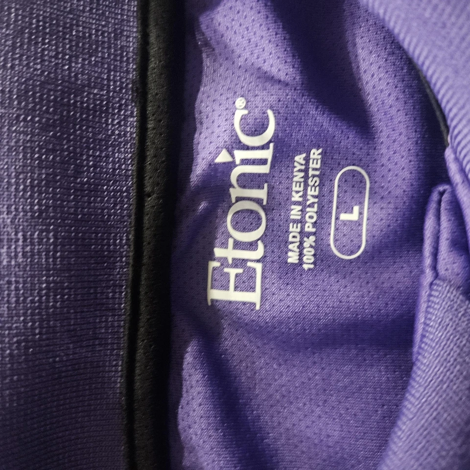 Camisa Polo Etonic Para Hombre Grande Púrpura Golf Rendimiento Absorbe Humedad Atlética Foto 2 de 4