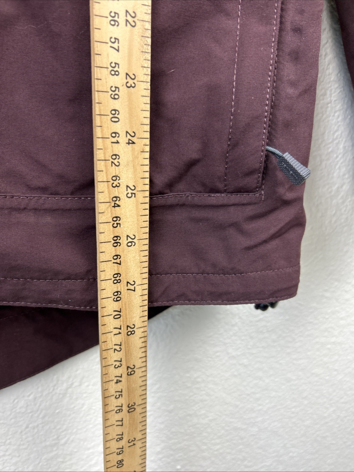 Carhartt Storm Defender Rare Burgundy Hooded Rain Jacket Women Medium 0J2382-W image 10