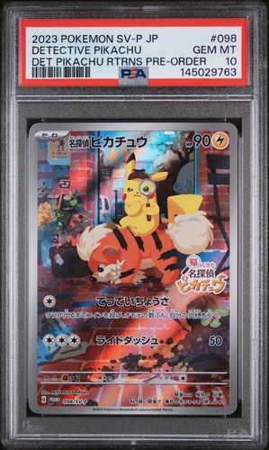 2023 POKEMON JAPANESE SV-P PROMO #098 DETECTIVE PIKACHU PSA 10