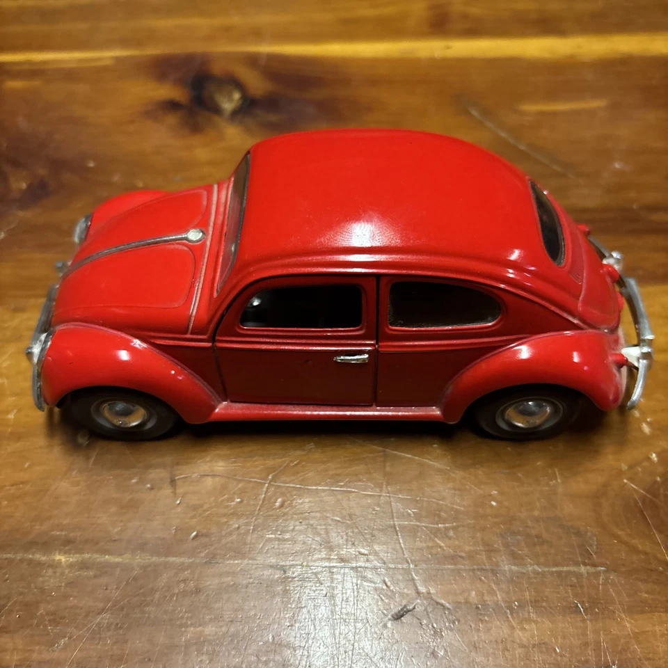 Volkswagen Red Beetle SS 7707 1955 modelo diecast coche de juguete coleccionable 1:32 Foto 3 de 4