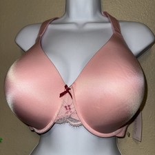 Ambrielle 40DDD Bra Full Figure Everyday Full Coverage Line Underwire Pink NEW