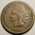 1885 Indian Head Cent Penny VG - F  "Not Cleaned - Actual Coin Pictured"