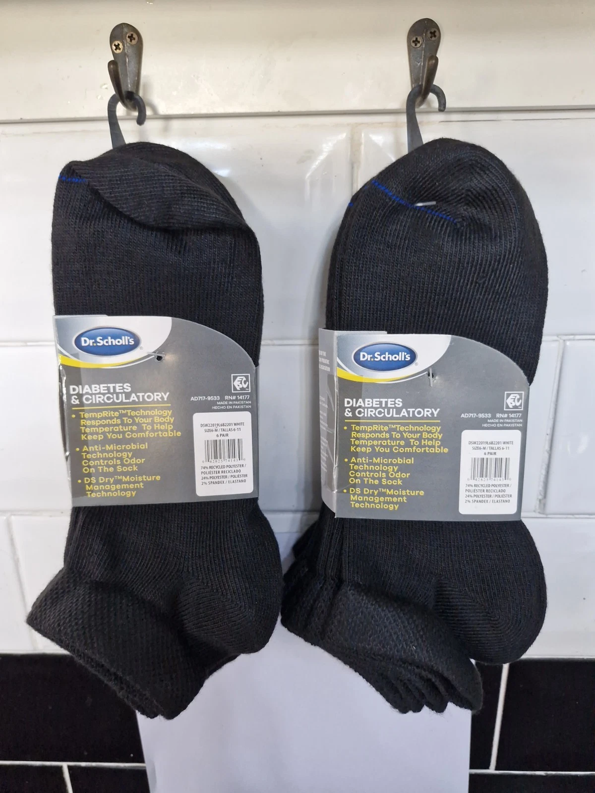 12Pair Dr.scholls Diabetic Socks 6-11 Men Women Non Elastic Extra WideBreathable
Opens in a new wind