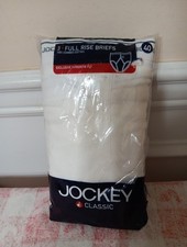 Jockey Classic Mens Briefs Size 40 Full Rise 3 Pack Style 9007 Y Front Fly 2003