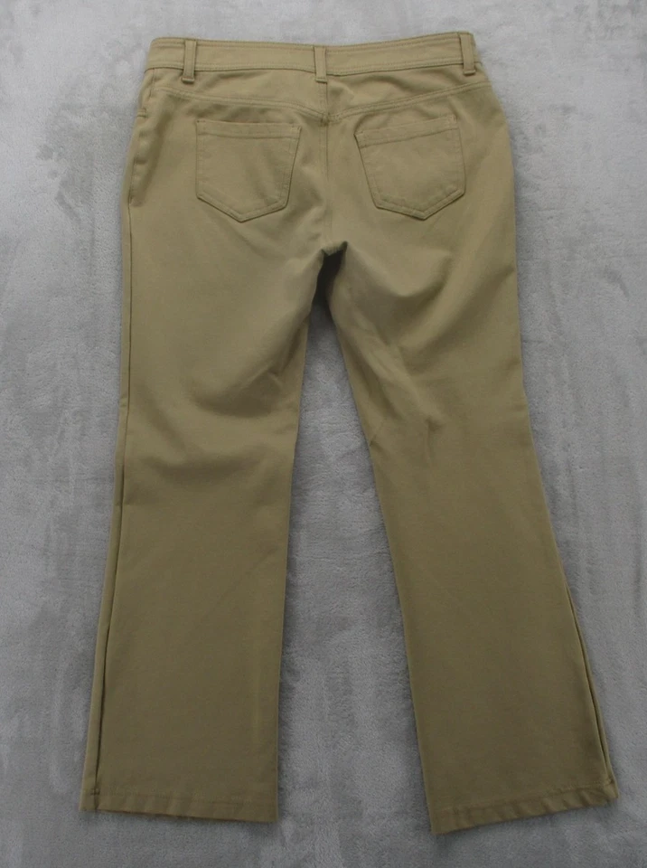 Faded Glory Pants Womens 10P Khaki Beige Straight Leg Stretch Casual Nylon Blend - Image 3 of 4