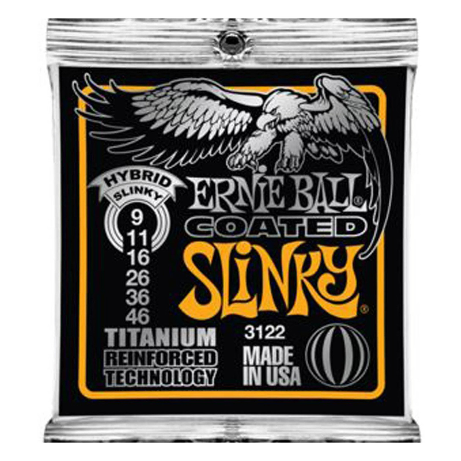 Электрический тита комплект RPS Hybrid Slinky с покрытием Ernie Ball 009 - 046 2890₽