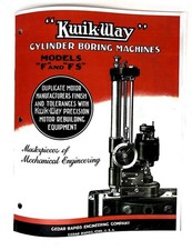 Kwik Way Model F And Fs Portable Boring Bar Sales Flier