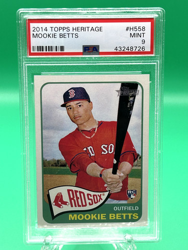 🔥2014 Topps Heritage Mookie Betts Rookie RC #H558 PSA 9 Mint
