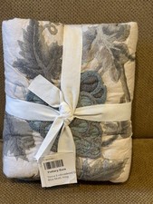 Pottery Barn TESSA BLUE Multi Embroidered (1) Single KING Quilted SHAM NEW