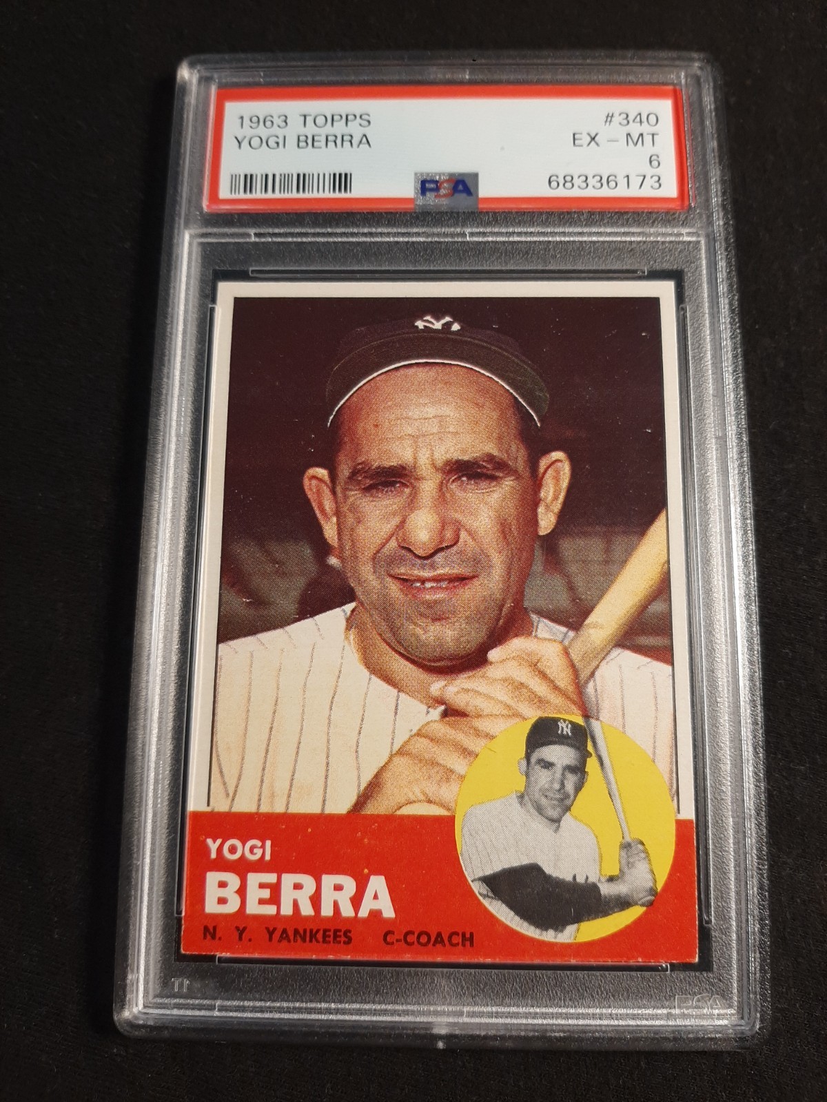 1963 Topps Yogi Berra #340 PSA EX-MT 6