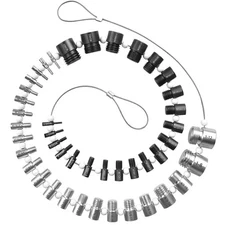 Nut and Bolt Thread Checker, Bolt Size Finder, 45 Male/Female Thread Gauges (...