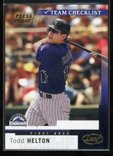 EXCEEDINGLY RARE TODD HELTON 2004 Leaf GOLD PROOF #290 NM ROCKIES 24/25 FREE DEL