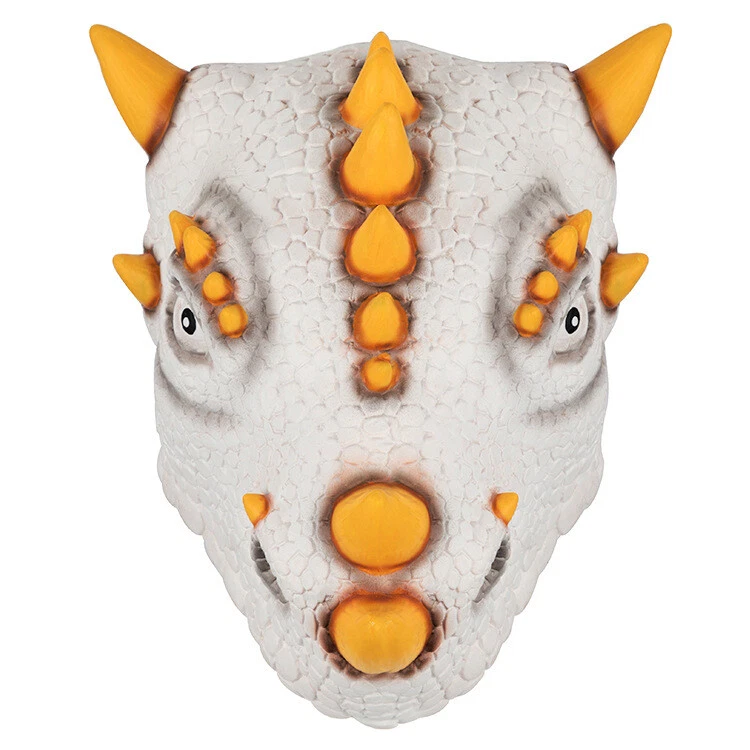 Halloween Masquerade Latex Facny Dinosaur Head Mask Creepy Party Cosplay Costume - Image 3 of 4