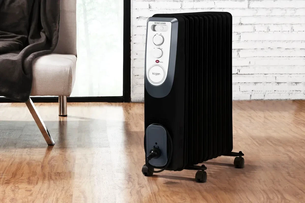 Kogan 2.4kW Premium 11 Fin Oil Column Heater (Black) | eBay