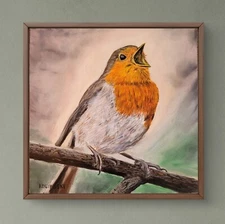 Two oil paintings on wood panel - Handmade - 6" X 4" - No frame.