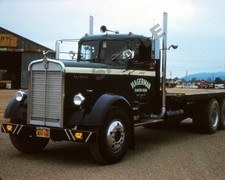 1955 Kenworth Tandem Flatbed Semi Truck Rig 8"x 10" Photo 6