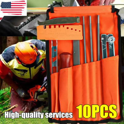 10-PC Chain Sharpener Saw Files Tool Chainsaw Sharpening Filing Kit FOR Stihl US
